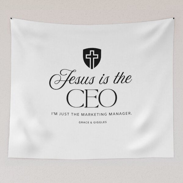 Item preview, Jesus is the CEO - Funny Christian Marketing Manager & Entrepreneur designed and sold by GraceGiggles.