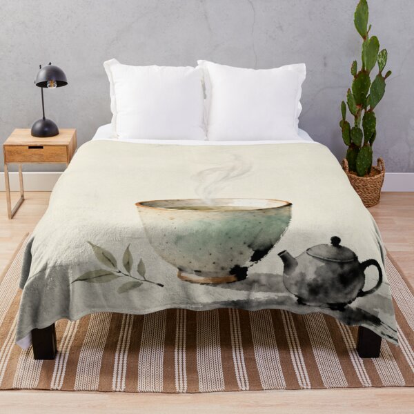 Item preview, Soft Zen Tea Ritual – Minimal Line Art Wall Decor designed and sold by sana designer.