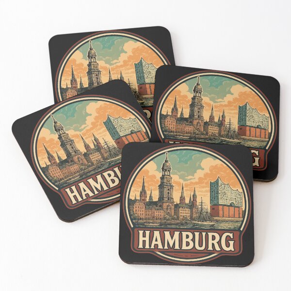Item preview, Hamburg Germany Retro Vintage designed and sold by TomFrontierArt.