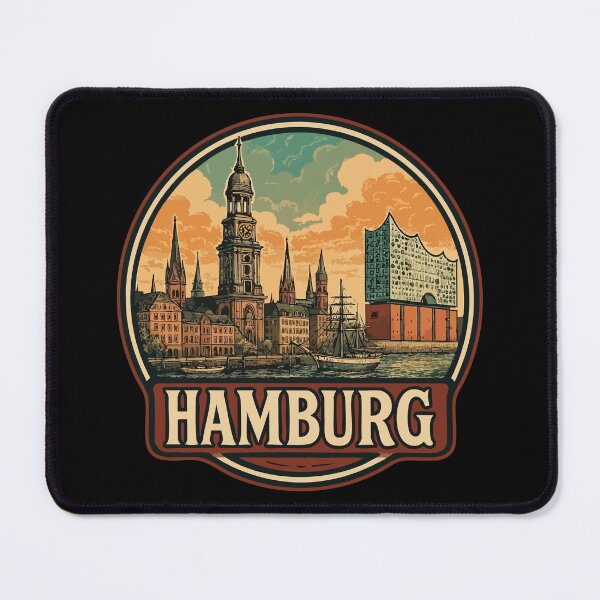 Item preview, Hamburg Germany Retro Vintage designed and sold by TomFrontierArt.