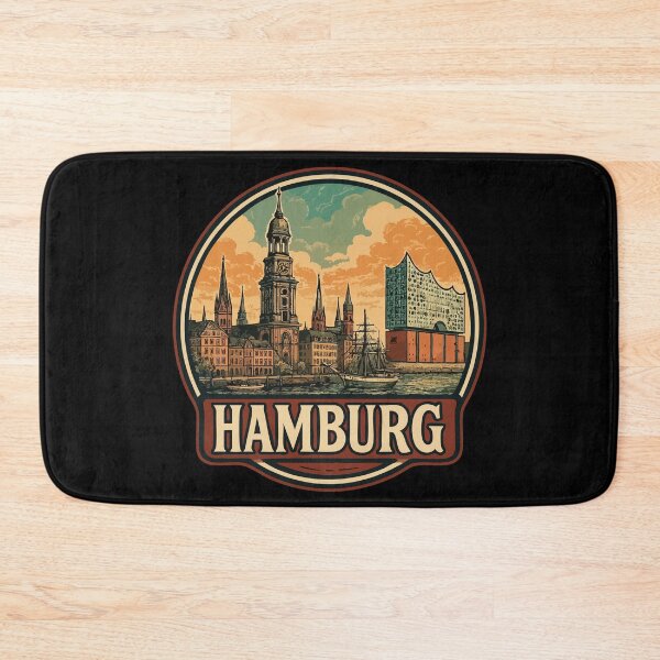 Item preview, Hamburg Germany Retro Vintage designed and sold by TomFrontierArt.