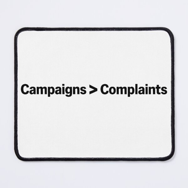 Item preview, Marketing Mindset Sticker - Campaigns Greater Than Complaints - Motivational Design designed and sold by DigitalNovaCo.