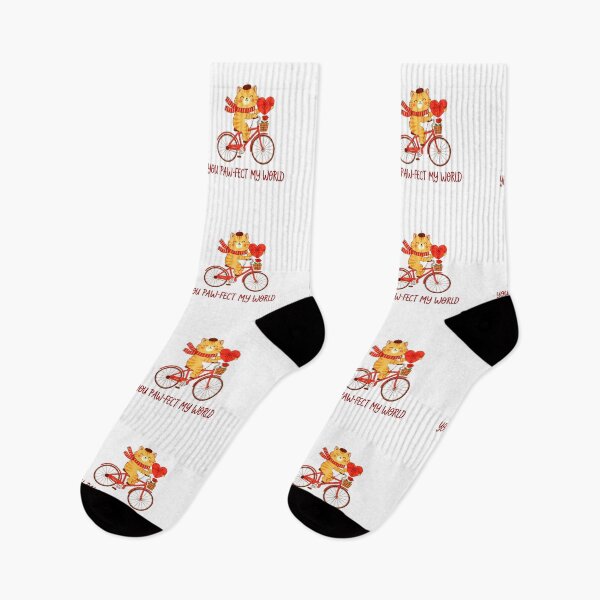 Item preview, Valentine's Cat Bike Ride: You Paw-fect My World designed and sold by Fatomfatom.