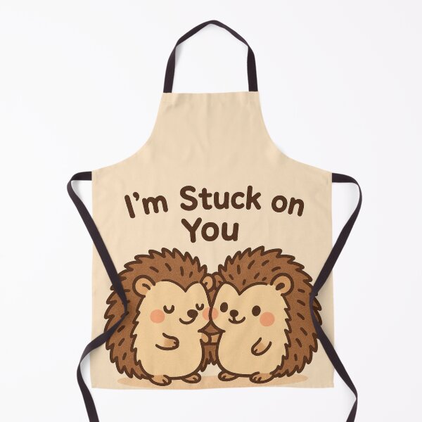 Item preview, Hedgehog couple illustration 'I'm Stuck on You' designed and sold by Lyvion design.