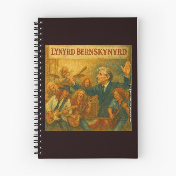 Artikelvorschau, Lynyrd Bernskynyrd – Klassischer Dirigent trifft auf Southern Rock Cartoon entworfen und verkauft von Rick London Gifts.