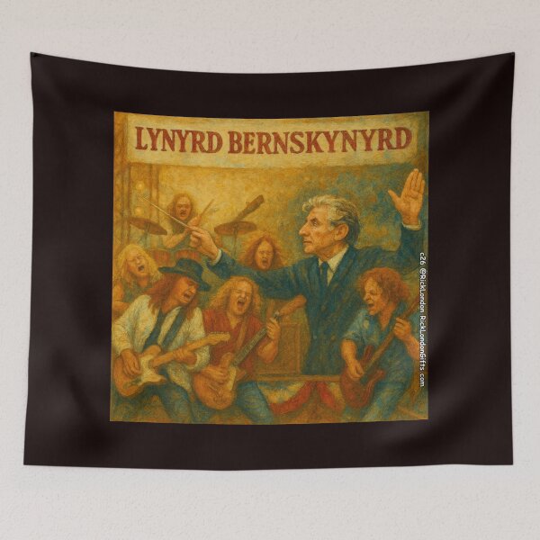 Item preview, Lynyrd Bernskynyrd – Classical Conductor Meets Southern Rock Cartoon designed and sold by Rick London Gifts.