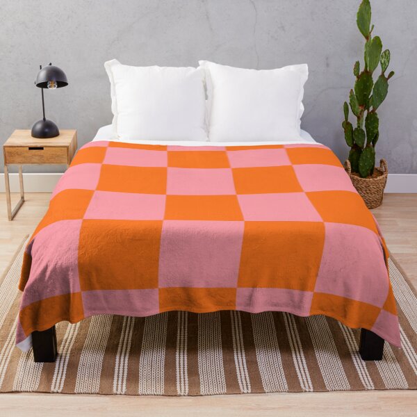 Item preview, Pink and Orange Square Checkerboard designed and sold by OneThreeSix.
