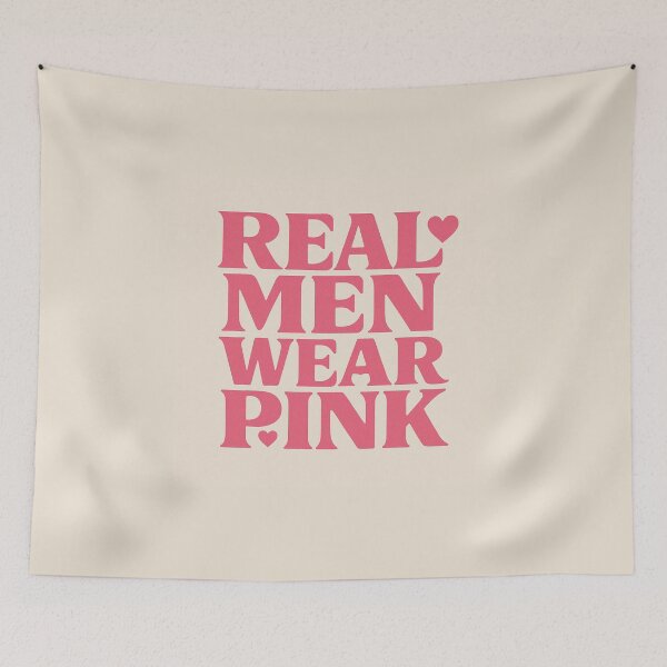 Item preview, Typography 'Real Men Wear Pink' designed and sold by Lyvion design.