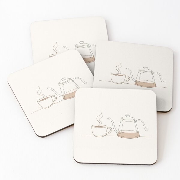 Item preview, Minimal Coffee Corner Line Art – Clean Kitchen Wall Art designed and sold by sana designer.