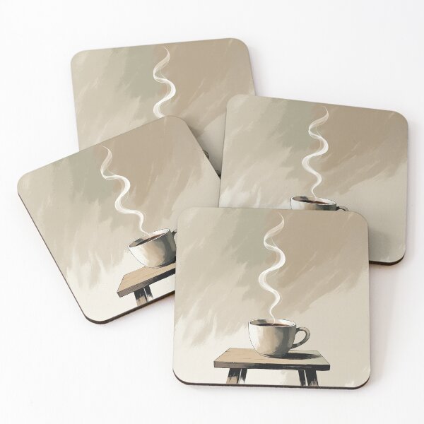 Item preview, Quiet Coffee Moment – Minimal Line Art Wall Decor designed and sold by sana designer.