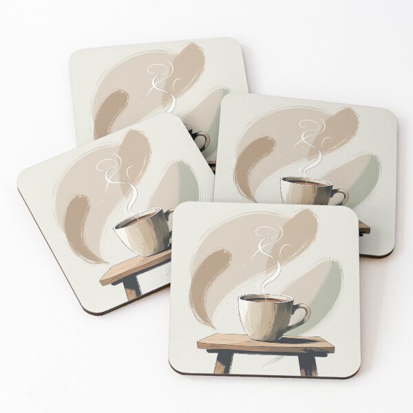 Item preview, Minimal Coffee Time Art – Calm Morning Neutral Coffee Wall Decor designed and sold by sana designer.