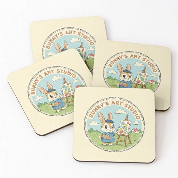 Item preview, Vintage Painter Bunny Retro 1960s Art Studio designed and sold by VisualRotaStudio .