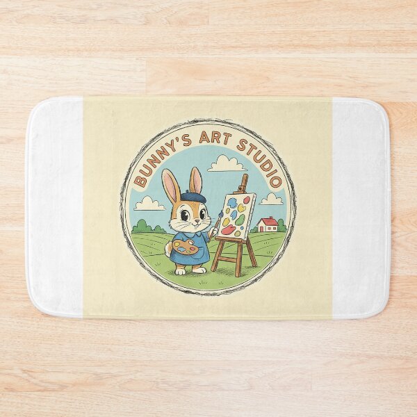 Item preview, Vintage Painter Bunny Retro 1960s Art Studio designed and sold by VisualRotaStudio .