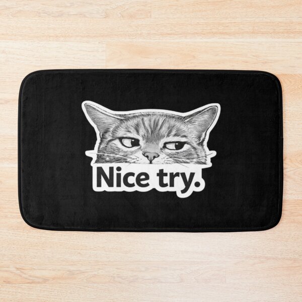 Item preview, Side-Eye Cat “Nice Try.” Funny Reaction Sticker designed and sold by CheninaStore.