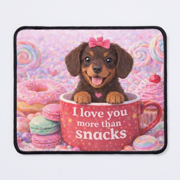 Item preview, Chocolate Dachshund Puppy Loves Snacks designed and sold by GivingJoy.