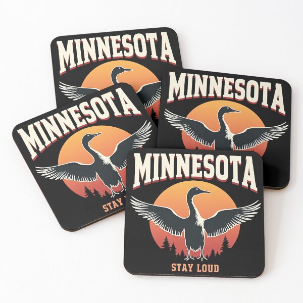Item preview, Minnesota Stay Loud Rebel Loon - Retro State Bird Resistance designed and sold by The Grumpy Pet Club.