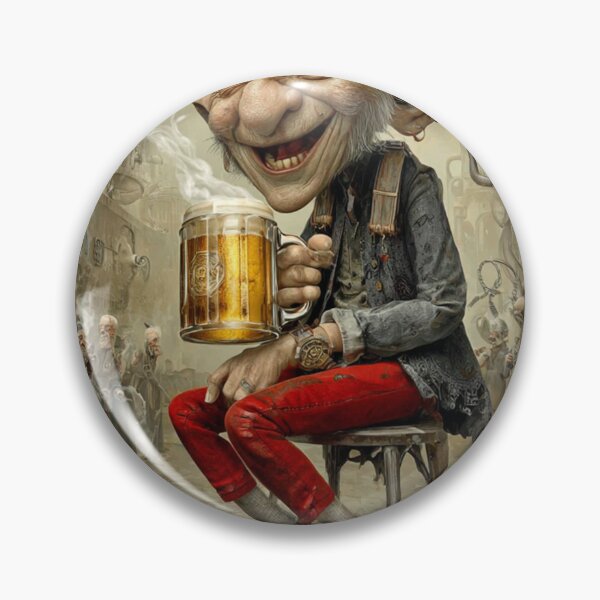 Item preview, Happy Steampunk Worker "Quality Control" | Beer Art designed and sold by CodeDistilled.
