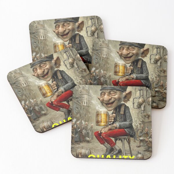 Item preview, Happy Steampunk Worker "Quality Control" | Beer Art designed and sold by CodeDistilled.