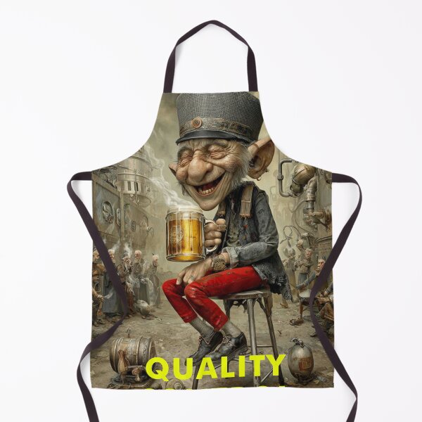 Item preview, Happy Steampunk Worker "Quality Control" | Beer Art designed and sold by CodeDistilled.