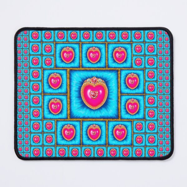 Item preview, Bejewelled Heart - Pink Heart with Gold and Diamonds designed and sold by Lycanth.