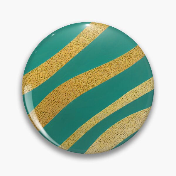 Item preview, Teal-Green Hues And Golden Swirls Modern Pattern designed and sold by DEC02.
