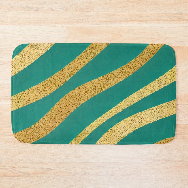 Item preview, Teal-Green Hues And Golden Swirls Modern Pattern designed and sold by DEC02.