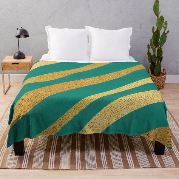Item preview, Teal-Green Hues And Golden Swirls Modern Pattern designed and sold by DEC02.