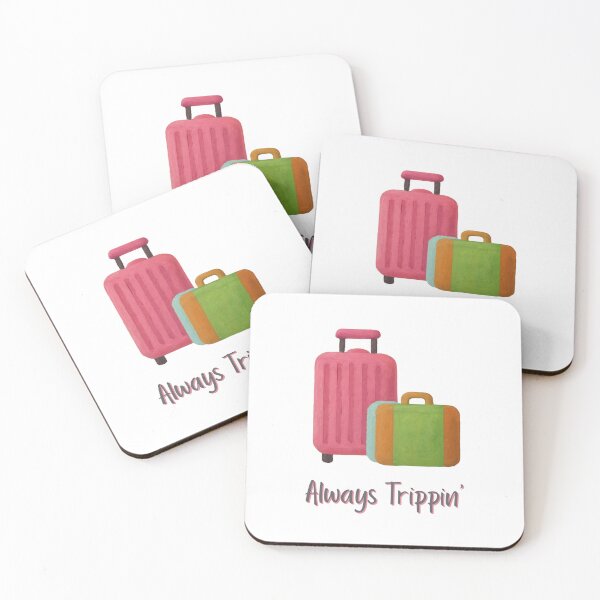 Item preview, Always Trippin Painted Luggage Travel Illustration designed and sold by Inkworksbyshery.