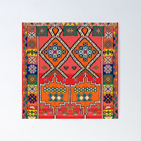 Item preview, Moroccan Amazigh Geometric Tapestry Pattern designed and sold by SpaceBazaar.