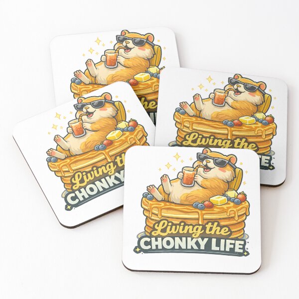 Item preview, Living the Chonky Life – Funny Pancake Hamster Design designed and sold by EpicwaveDesigns.