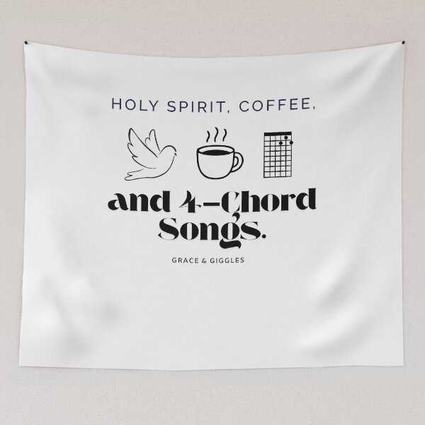 Item preview, Holy Spirit Coffee and 4-Chord Songs - Funny Worship Leader Gift designed and sold by GraceGiggles.