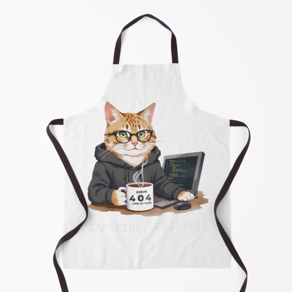 Item preview, Caffeine Sleep Disabled | Funny Programmer Cat Coffee Design designed and sold by Ink & Soul.
