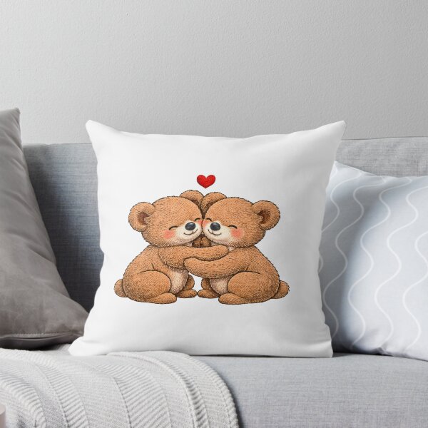 Item preview, Cute Teddy Bear Couple in Love – Embroidered Style designed and sold by GiftsForCouples.