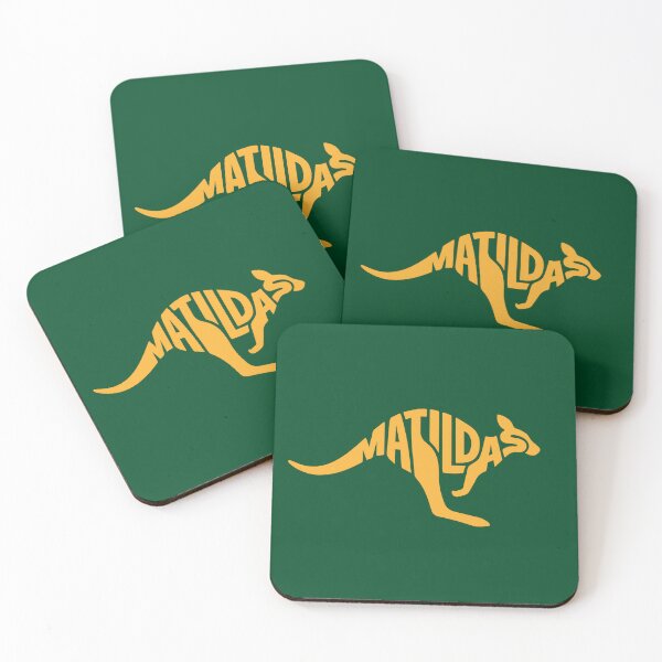 Item preview, Matildas Kangaroo Vector: Yellow on Green - Australian Women's Soccer Pride Art designed and sold by H Jonas.