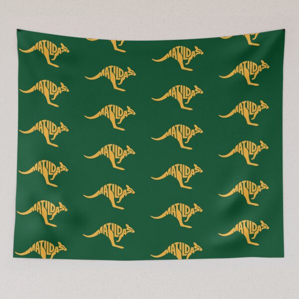 Item preview, Matildas Kangaroo Vector: Yellow on Green - Australian Women's Soccer Pride Art designed and sold by H Jonas.