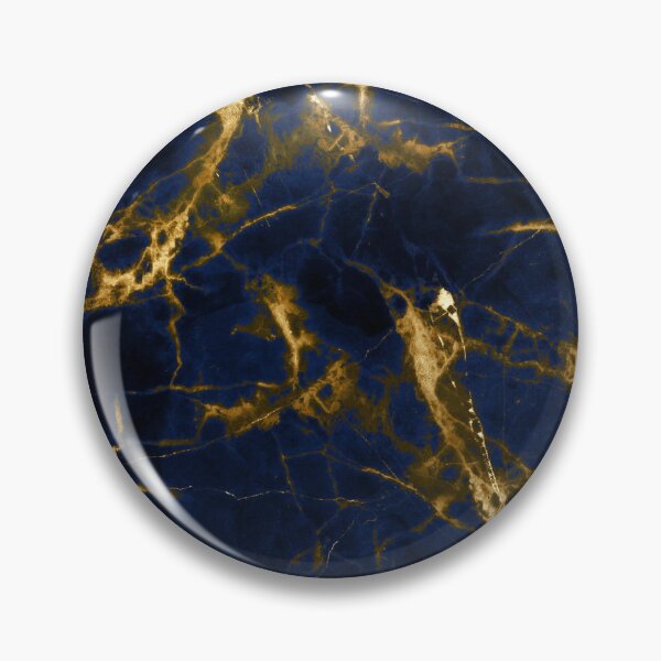Item preview, Indigo Blue (Faux) Marble with (Faux) 24-Karat (Faux) Golden Veins designed and sold by DEC02.