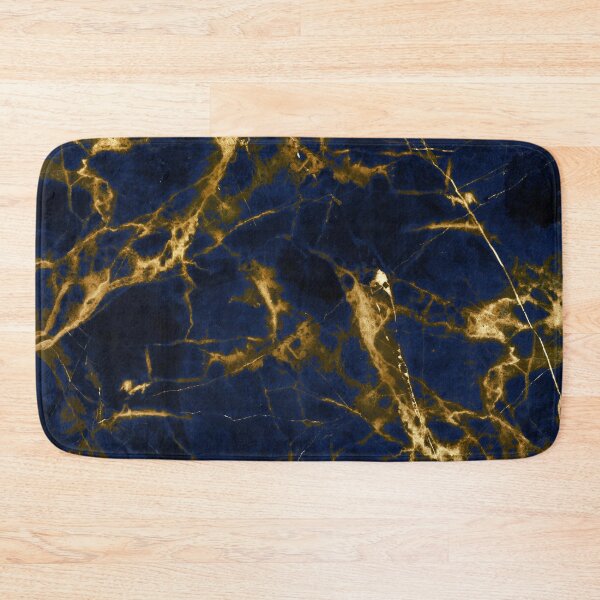 Item preview, Indigo Blue (Faux) Marble with (Faux) 24-Karat (Faux) Golden Veins designed and sold by DEC02.