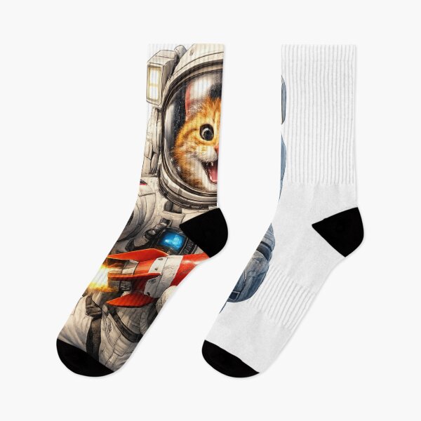 Item preview, Space Explorer Cat – Cute Astronaut Kitten with Rocket designed and sold by EpicwaveDesigns.