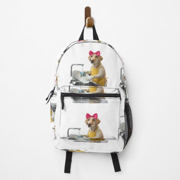 Item preview, The Helpful Labrador: Cute Dog Washing Dishes designed and sold by Fatomfatom.