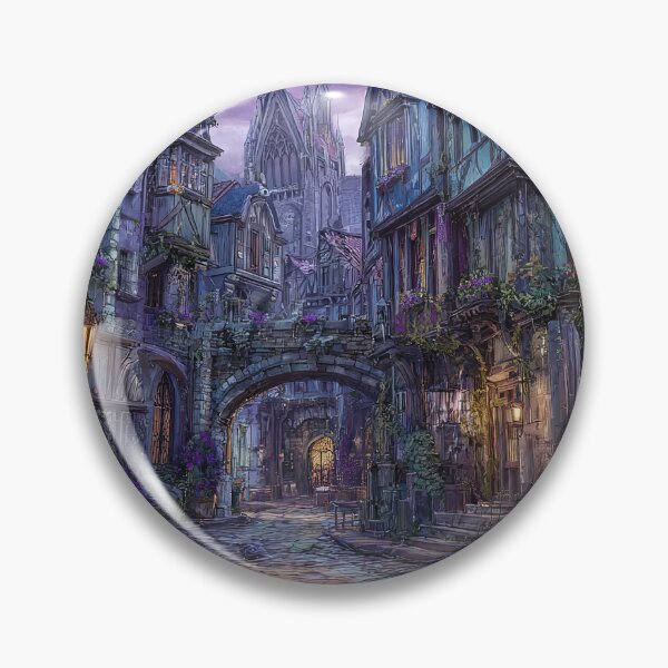 Item preview, Mystical Medieval Street at Night designed and sold by Grimwald-Art.