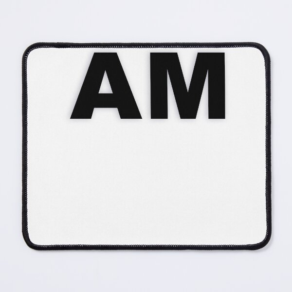 Item preview, AM — Black Minimal Bold Type Statement designed and sold by WORDPAUSE.