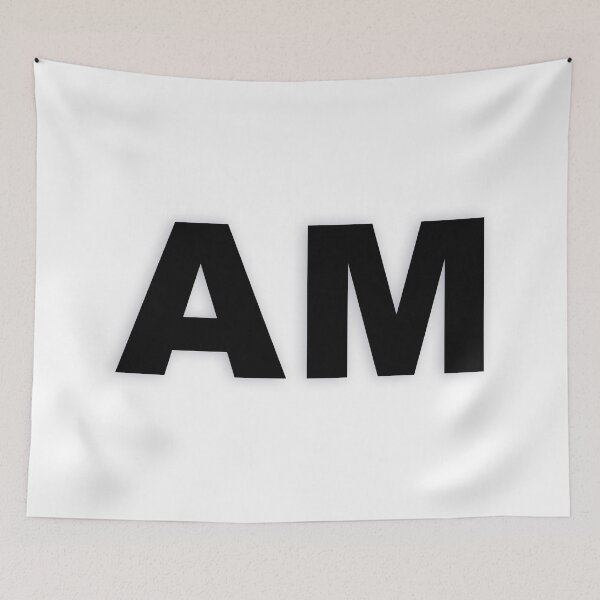Item preview, AM — Black Minimal Bold Type Statement designed and sold by WORDPAUSE.