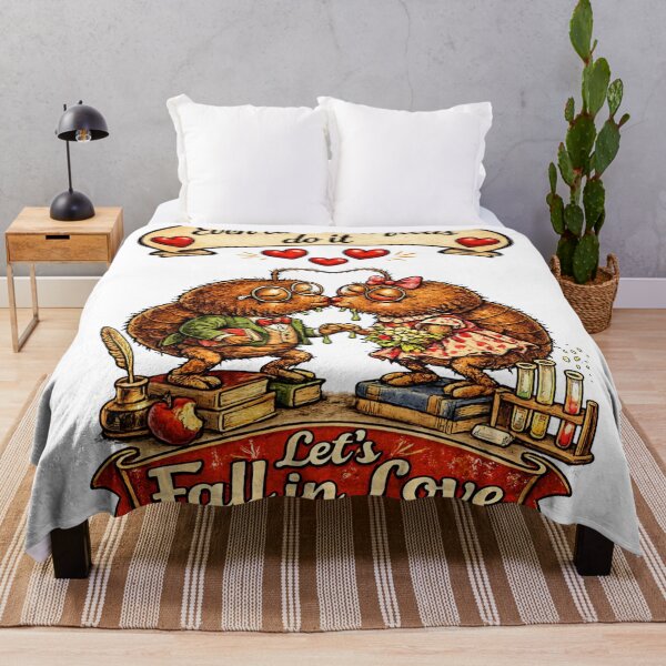 Item preview, Even Educated Fleas Do It – Retro Love Bug Illustration designed and sold by ZEBBEDE - Minimal Streetwear .