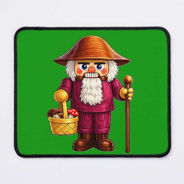 Item preview, A nutcracker mushroom hunter for all you mycophiles! designed and sold by DGS Creative Designs.