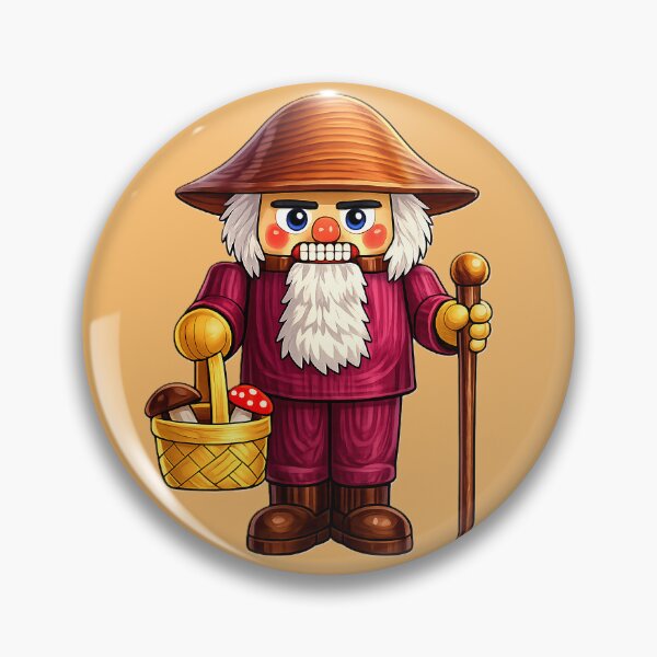 Item preview, A nutcracker mushroom hunter for all you mycophiles! designed and sold by DGS Creative Designs.