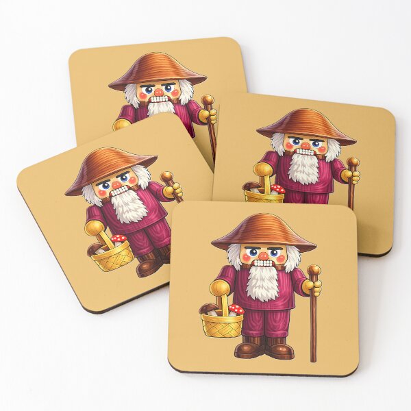 Item preview, A nutcracker mushroom hunter for all you mycophiles! designed and sold by DGS Creative Designs.
