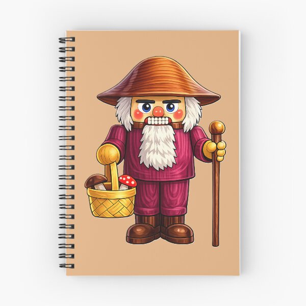 Item preview, A nutcracker mushroom hunter for all you mycophiles! designed and sold by DGS Creative Designs.