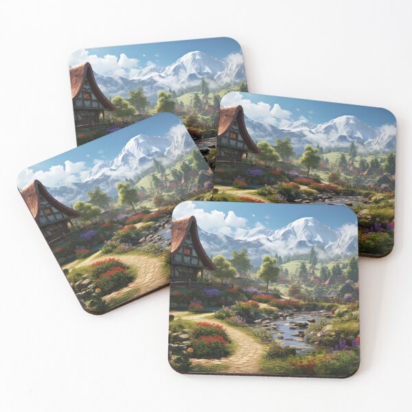 Item preview, Charming Cottage in Vibrant Mountain Village designed and sold by Grimwald-Art.