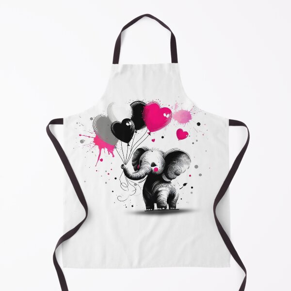 Item preview, Elephant with heart balloons – minimalist aesthetic art designed and sold by Szpaku desart .