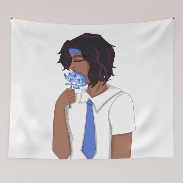Item preview, Spiderman india Pavitr Prabhakah with blue lotus fanart designed and sold by YaroshMaria.